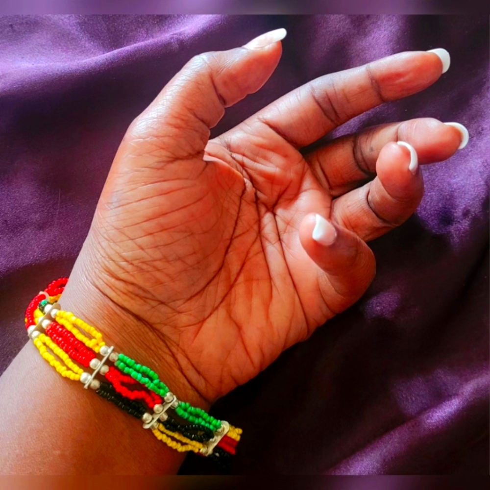 Handmade Rasta Beaded Bracelet